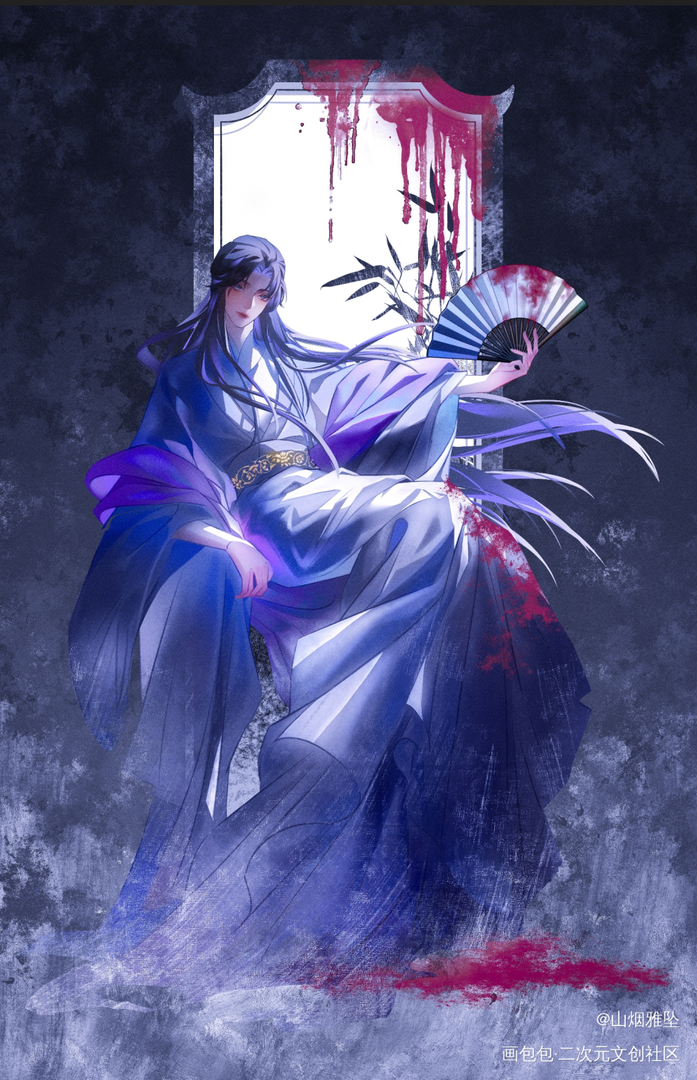 墨燃_二哈和他的白猫师尊墨燃绘画作品
