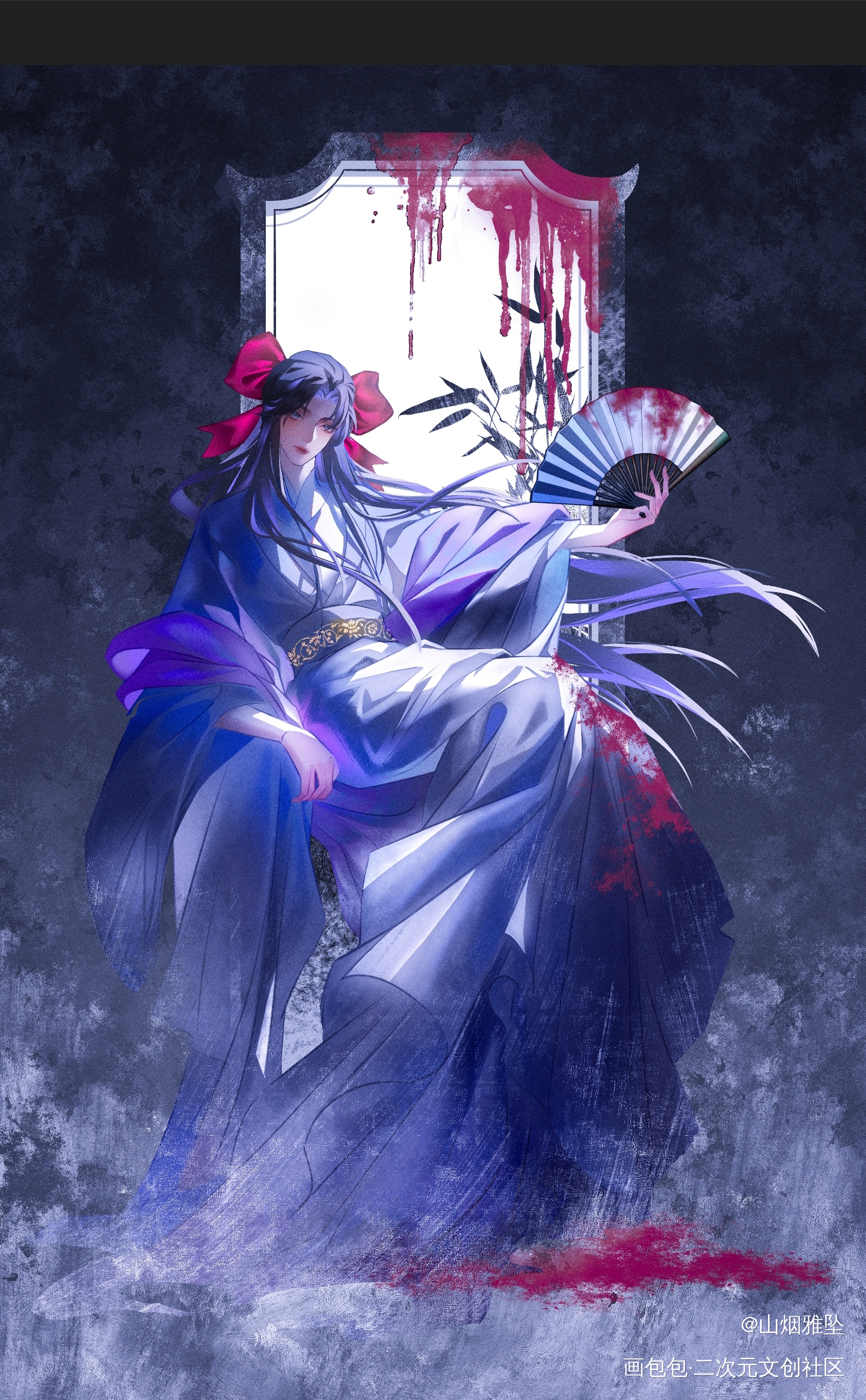 墨燃_二哈和他的白猫师尊墨燃绘画作品