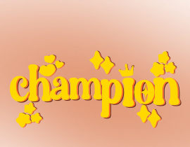 字设二：champion_绘画作品