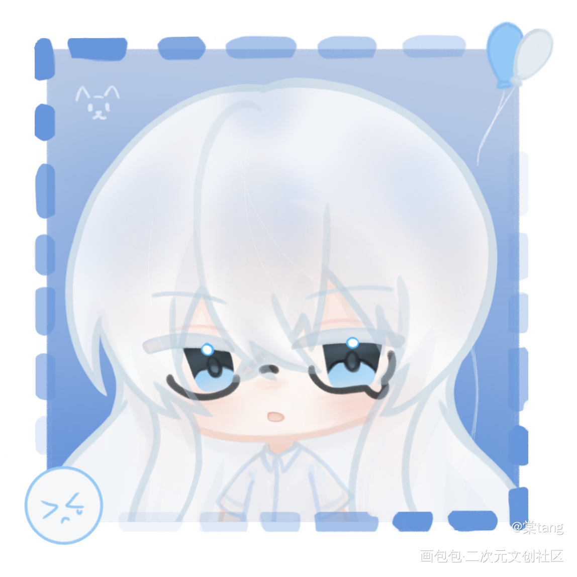塔柳_我在惊悚游戏里封神白柳谢塔绘画作品