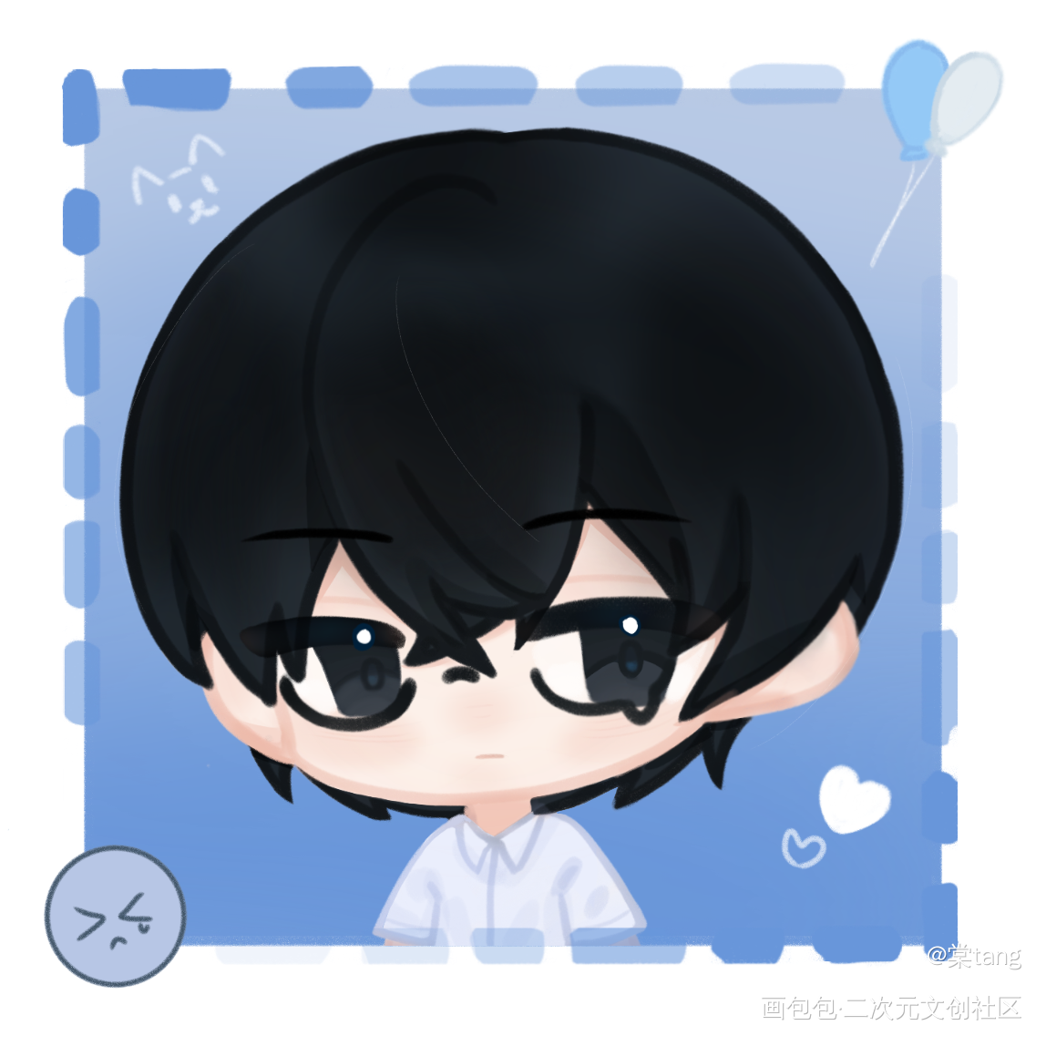 塔柳_我在惊悚游戏里封神白柳谢塔绘画作品