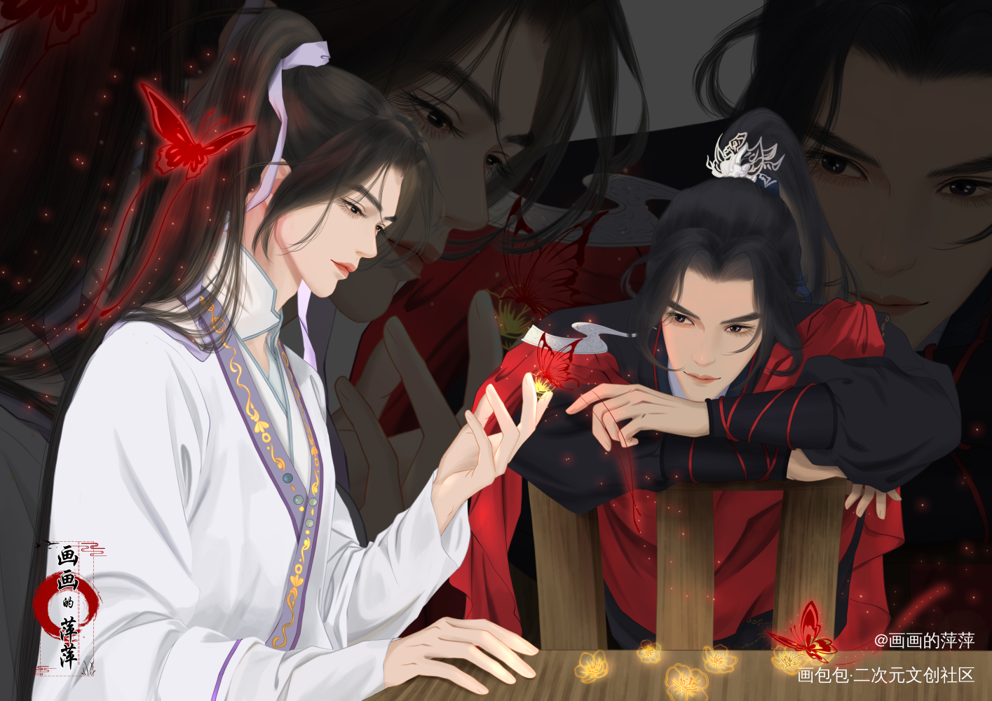 师尊，你买我吧！_二哈和他的白猫师尊燃晚楚晚宁墨燃绘画绘画作品