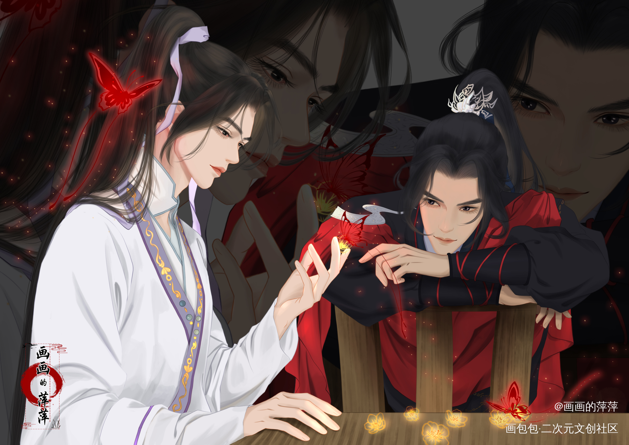 师尊，你买我吧！_二哈和他的白猫师尊燃晚楚晚宁墨燃绘画绘画作品