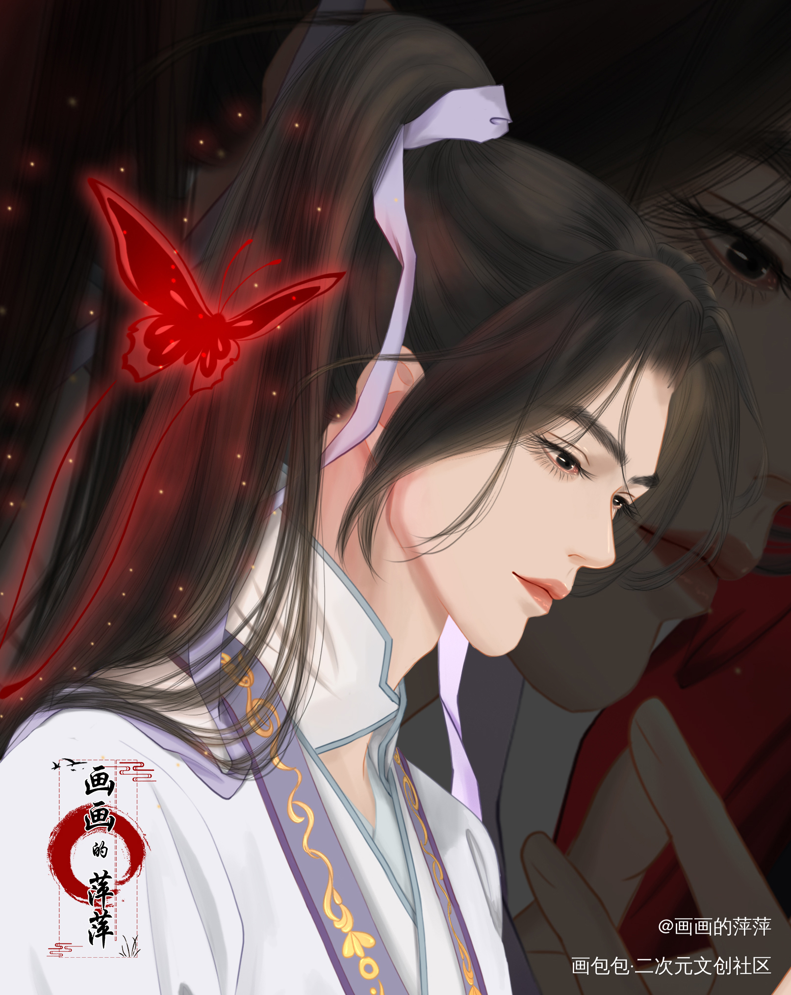 师尊，你买我吧！_二哈和他的白猫师尊燃晚楚晚宁墨燃绘画绘画作品