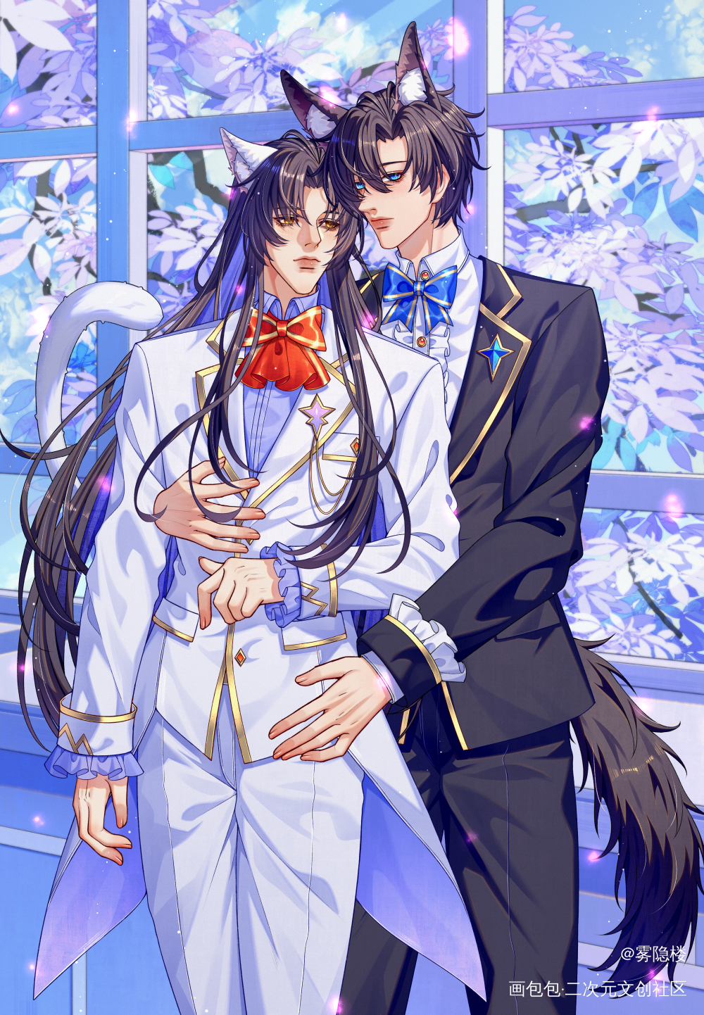 现代装~_二哈和他的白猫师尊墨燃楚晚宁绘画作品