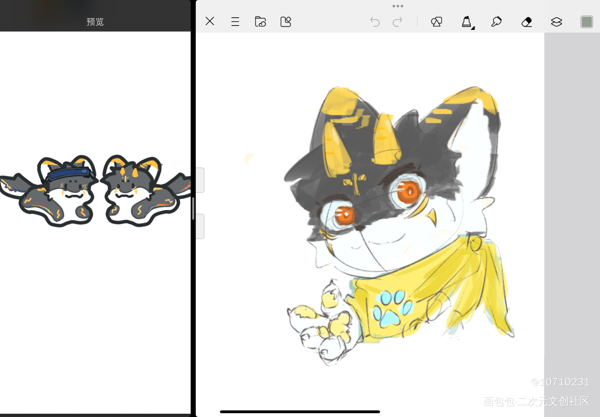 好困…_兽设furryQ版摸鱼绘画作品