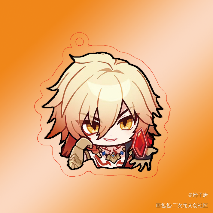 彩窗亚克力练习_崩坏星穹铁道万敌美工周边设计绘画作品