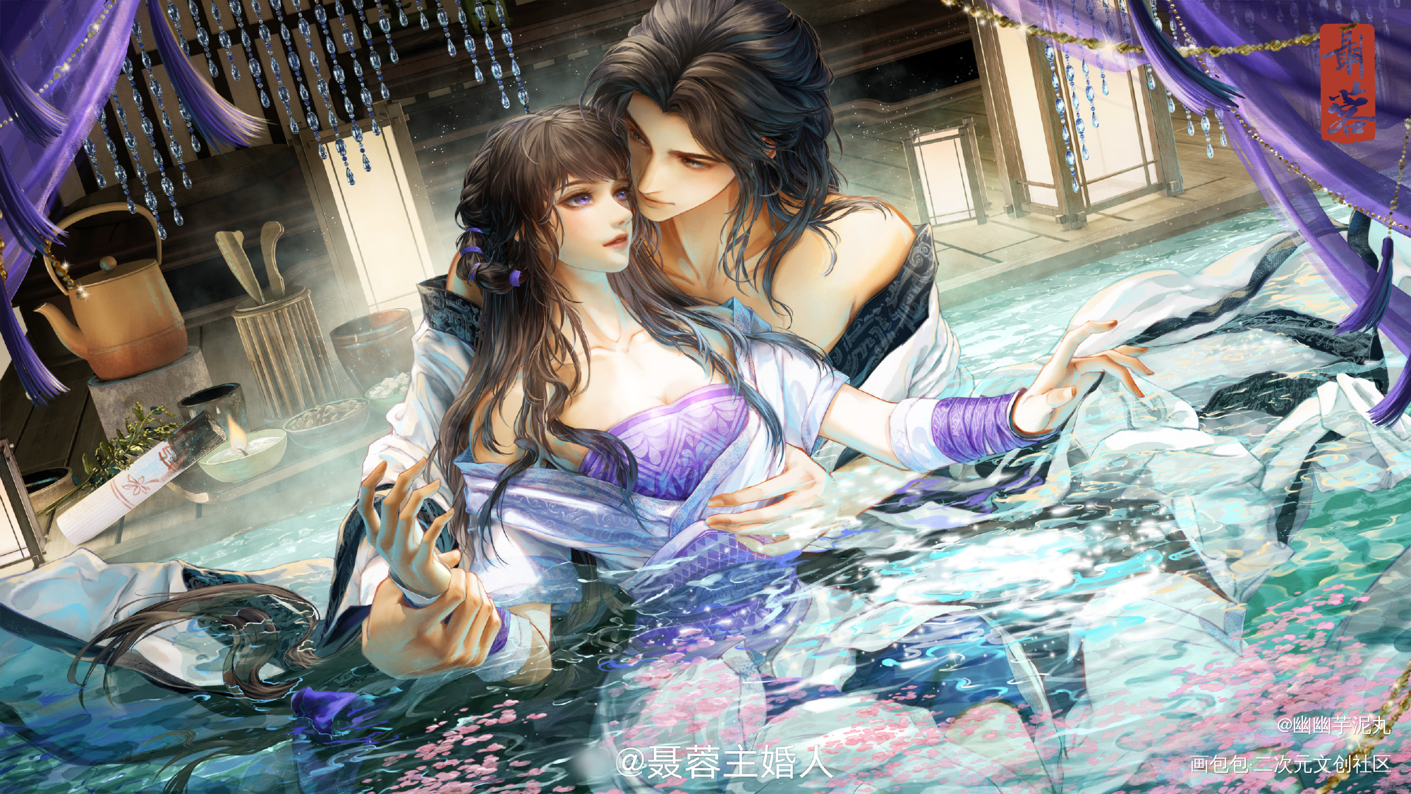 00后还认识这对cp吗_秦时明月盖聂端木蓉绘画作品