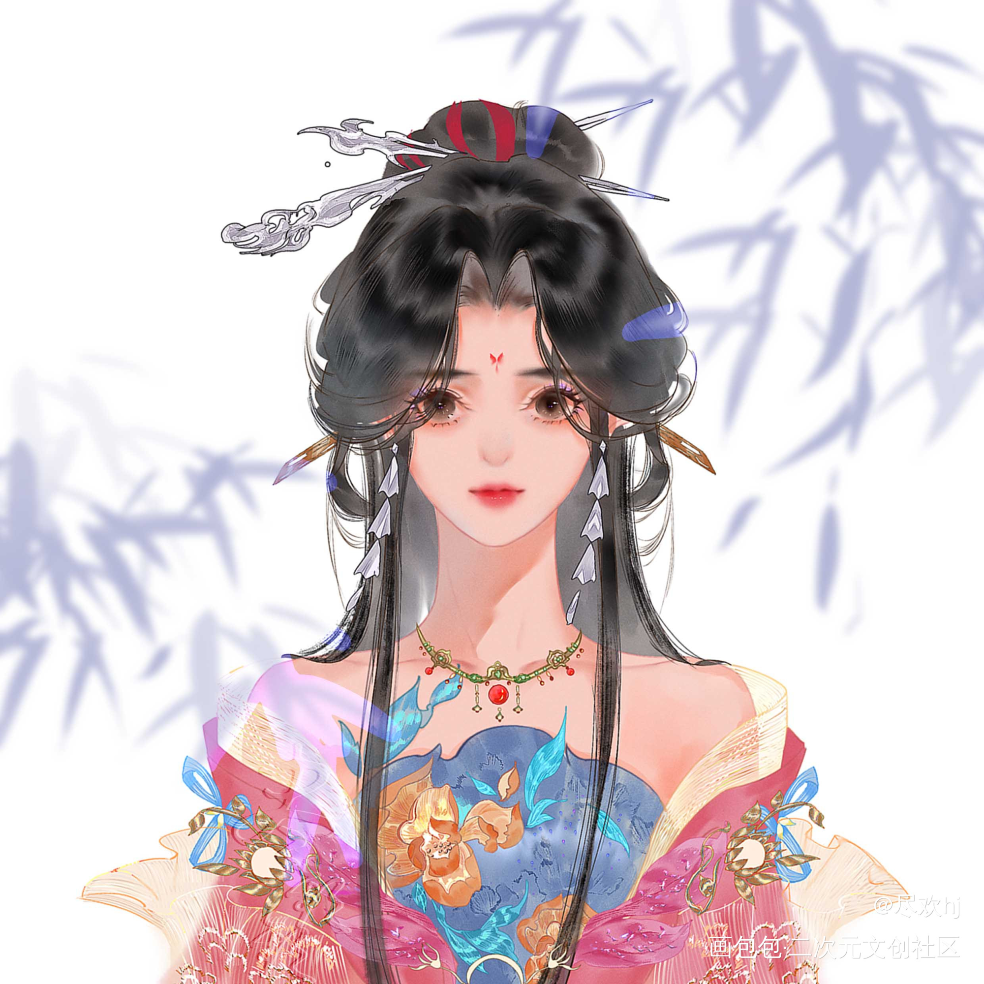 摸_逆水寒摸鱼页古风同人绘画绘画作品