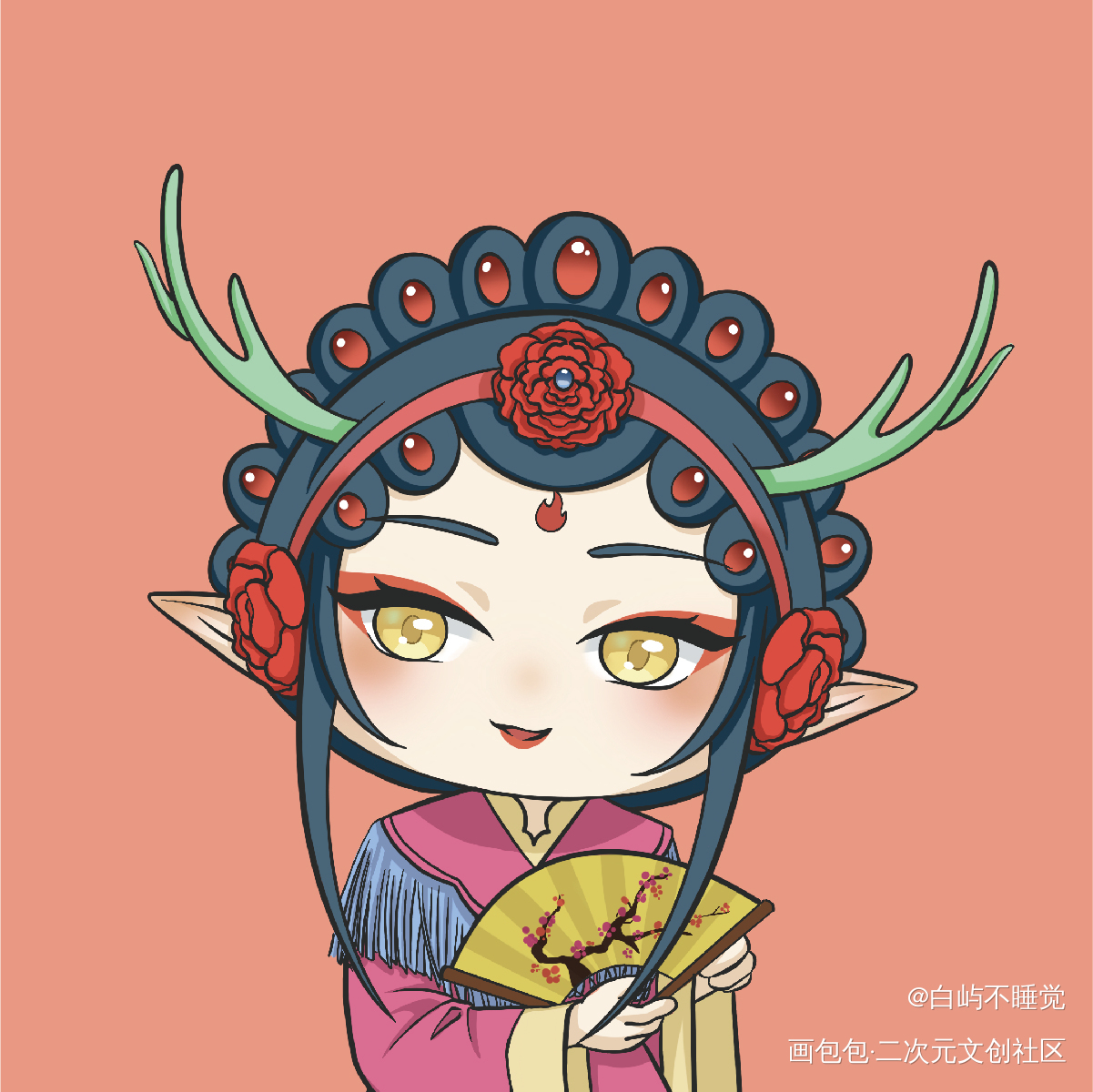 oc摸鱼稿_oc绘画作品