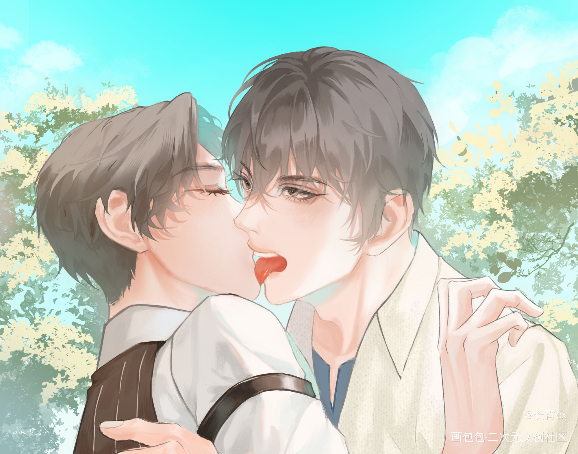 画了李简_188男团你却爱着一个烧饼李简李玉简隋英绘画作品