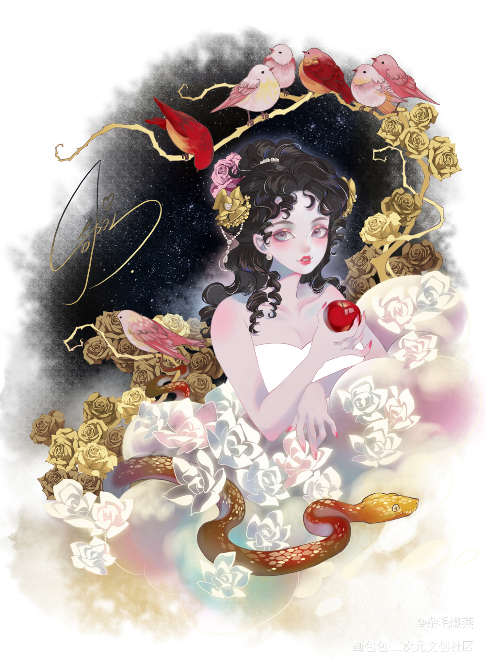 夏娃的低语_绘画作品