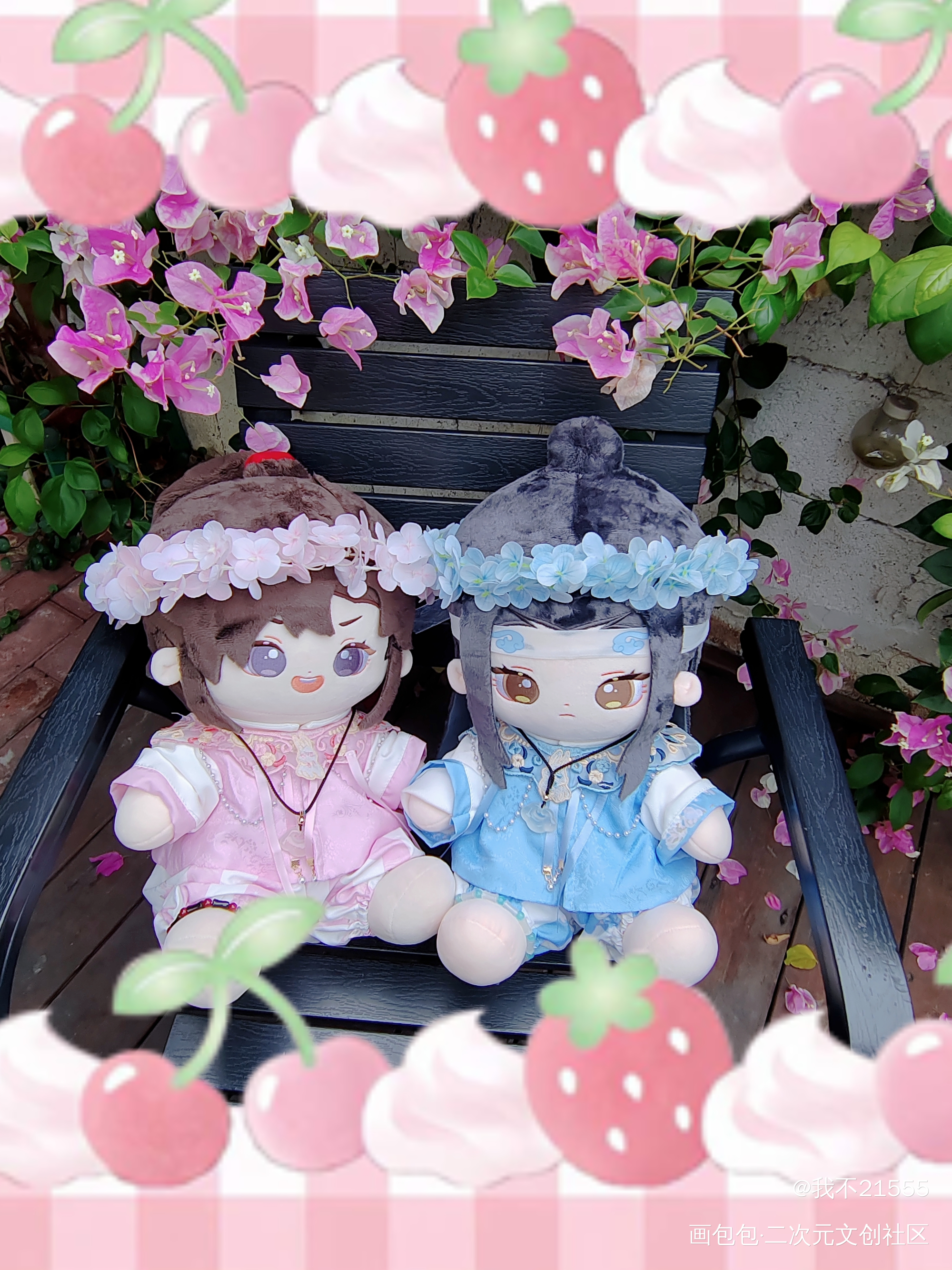 忘羡游玩的一天_魔道祖师蓝忘机·魔道祖师魏无羡·魔道祖师蓝忘机魏无羡绘画作品