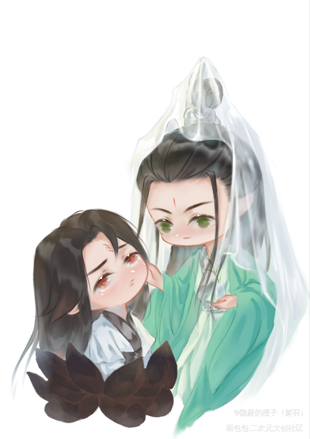 冰秋_人渣反派自救系统洛冰河·人渣反派自救系统沈清秋·人渣反派自救系统绘画作品