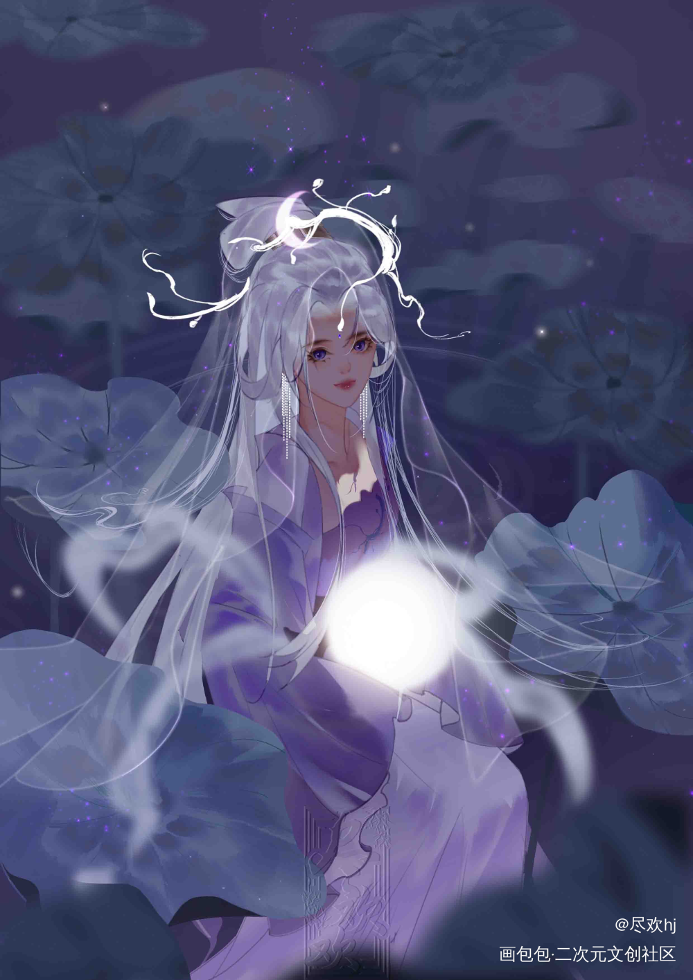 摸_摸鱼页古风原创插画绘画练习绘画绘画作品