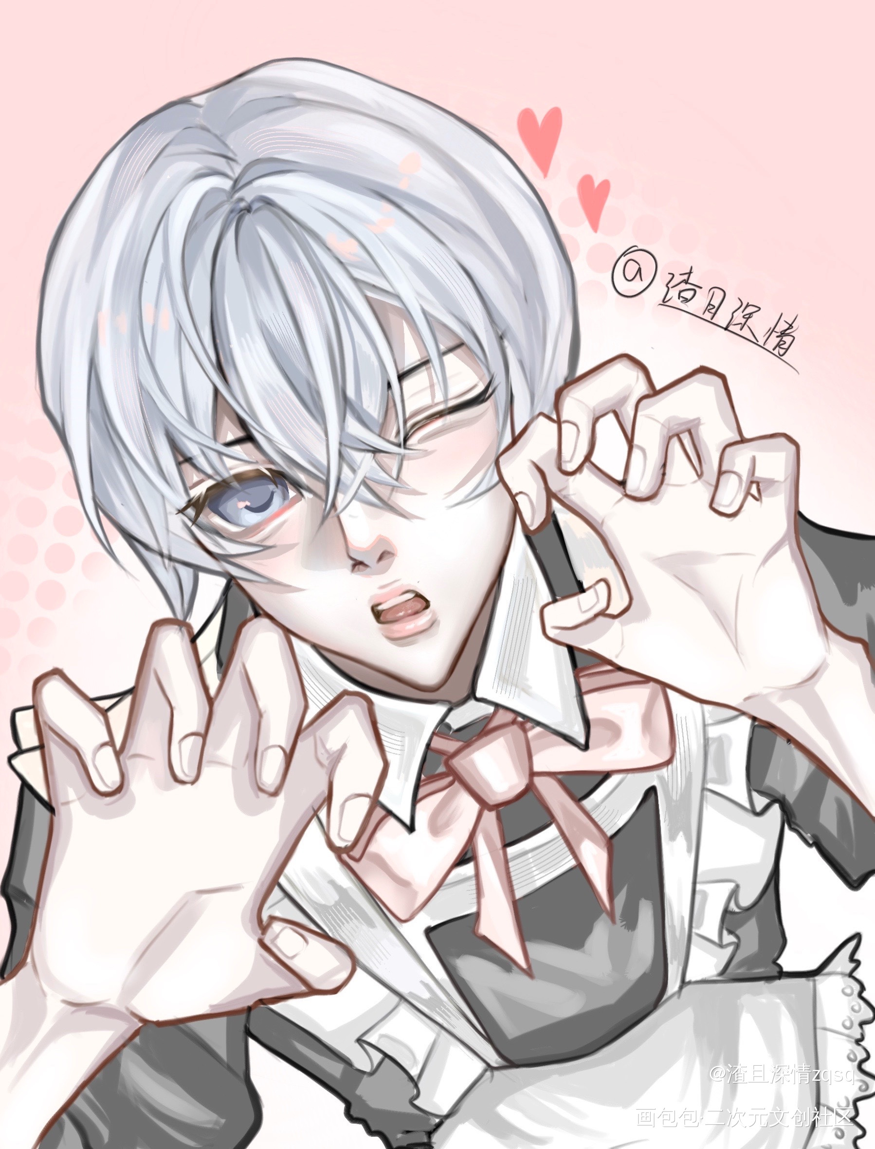 夏尔宝宝_黑执事夏尔同人摸鱼绘画作品