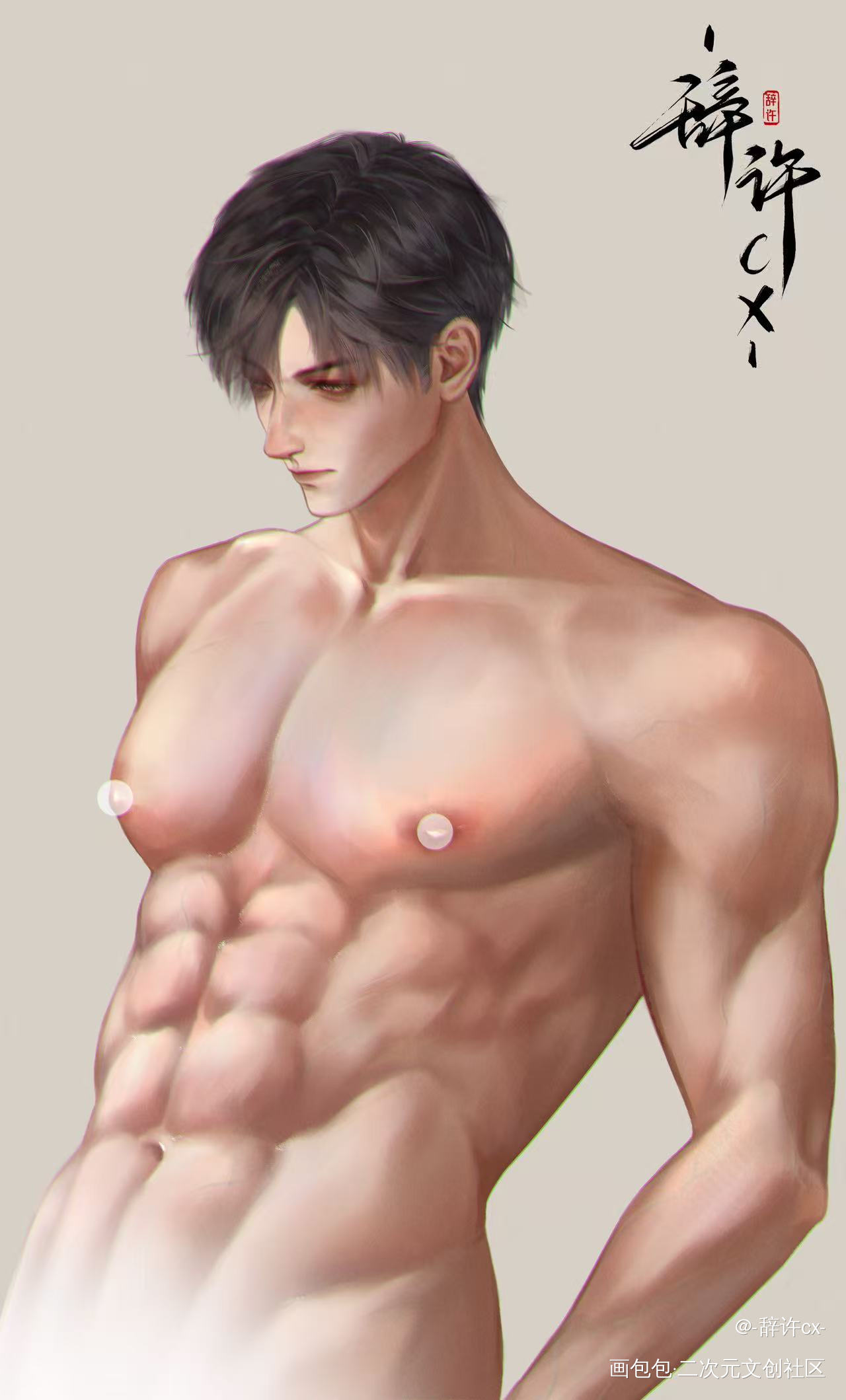 _恋与深空厚涂夏以昼绘画作品