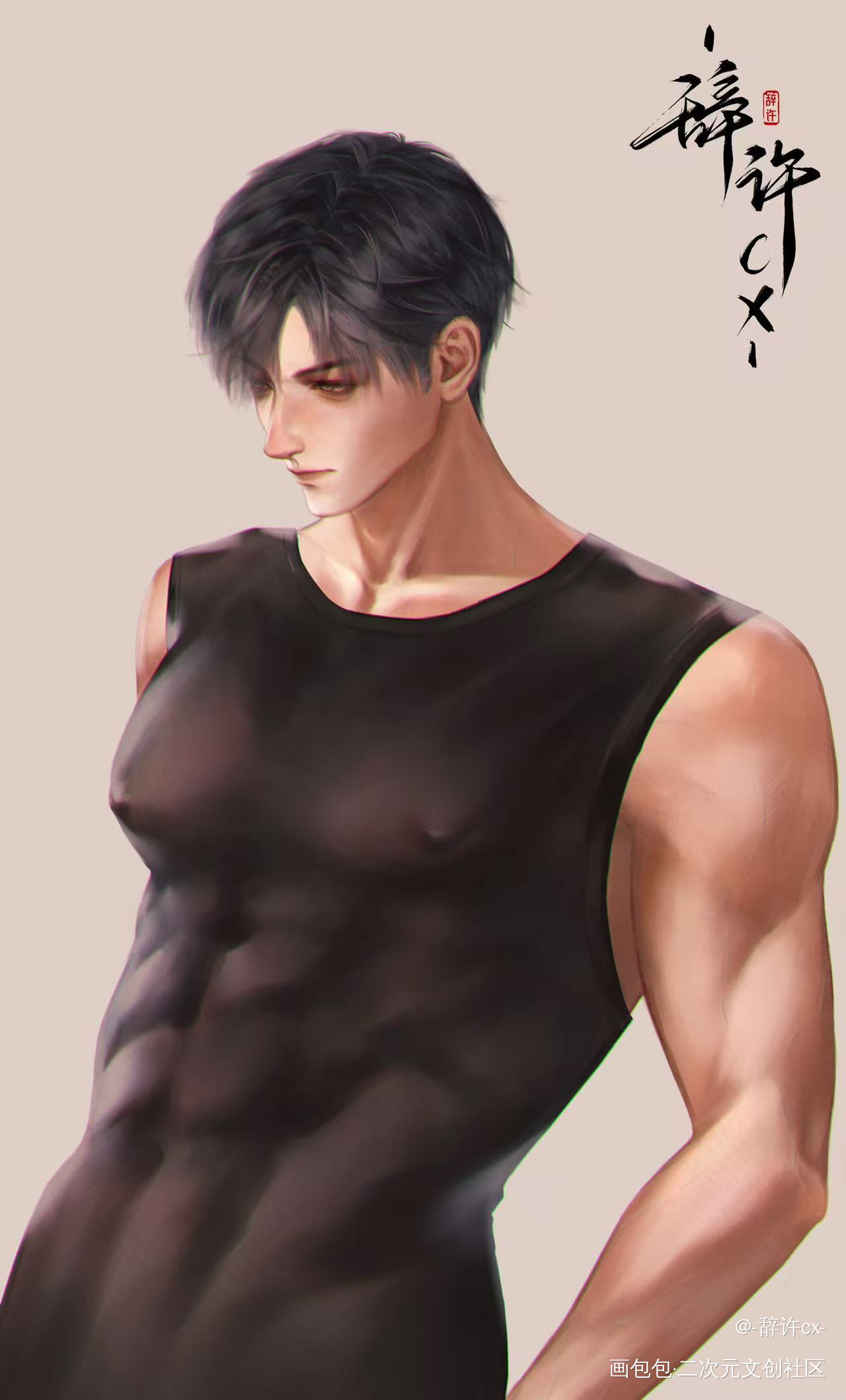 _恋与深空厚涂夏以昼绘画作品