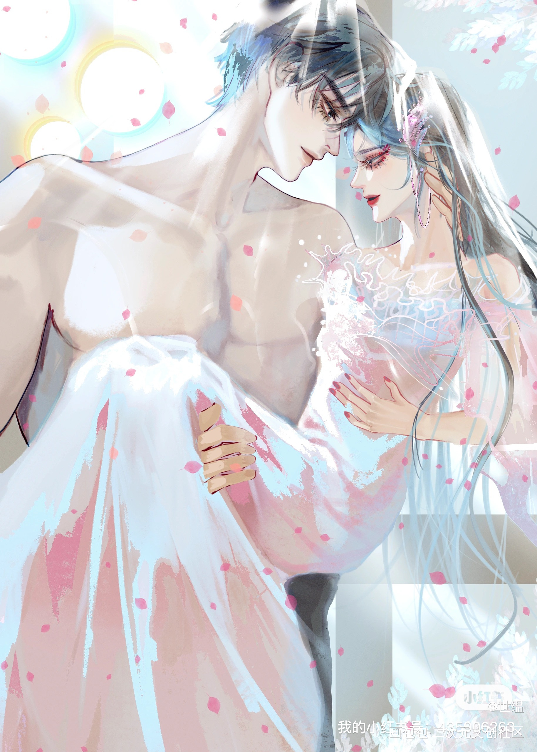 婚礼_画画绘画绘画作品