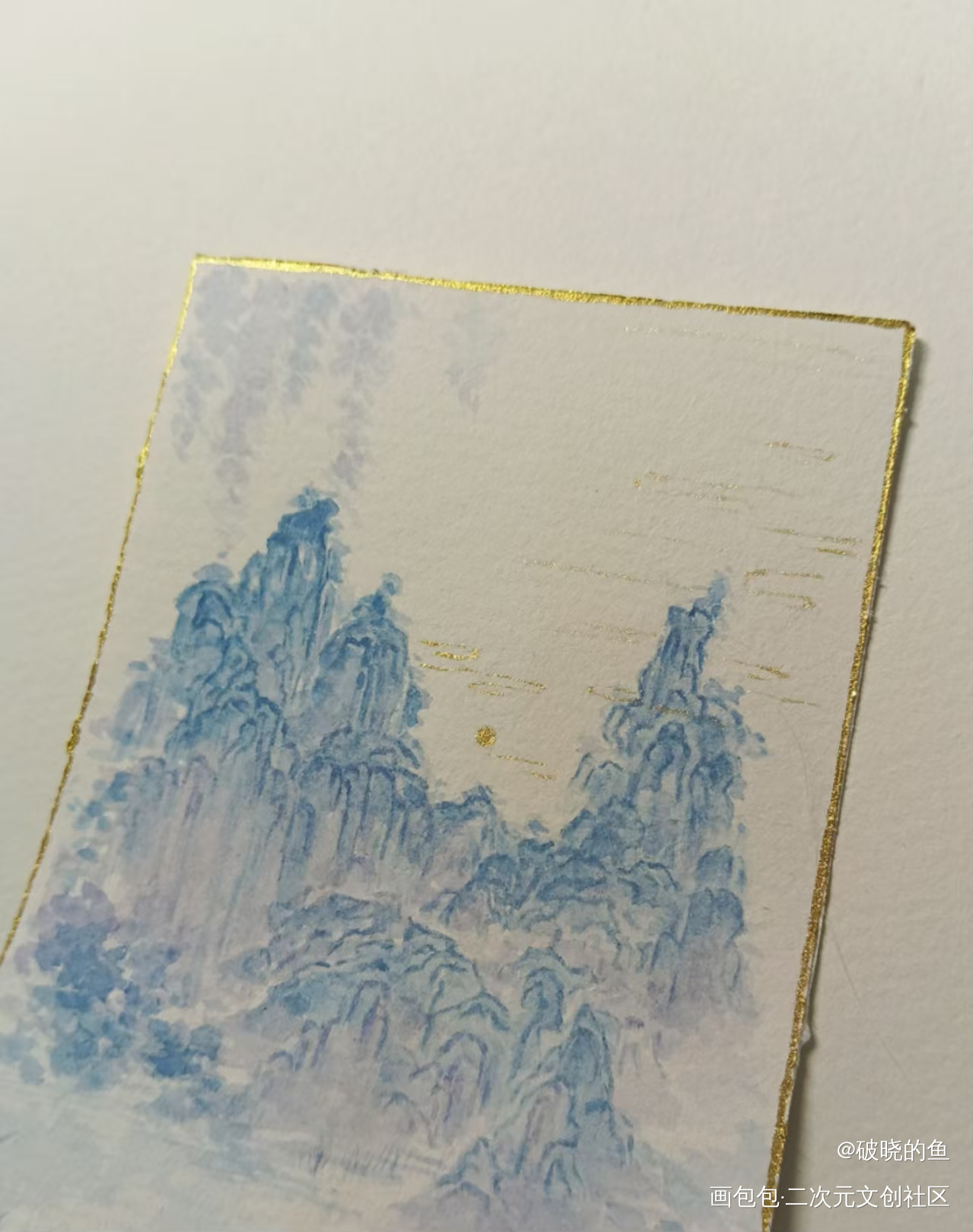 水彩山水风书签_绘画作品