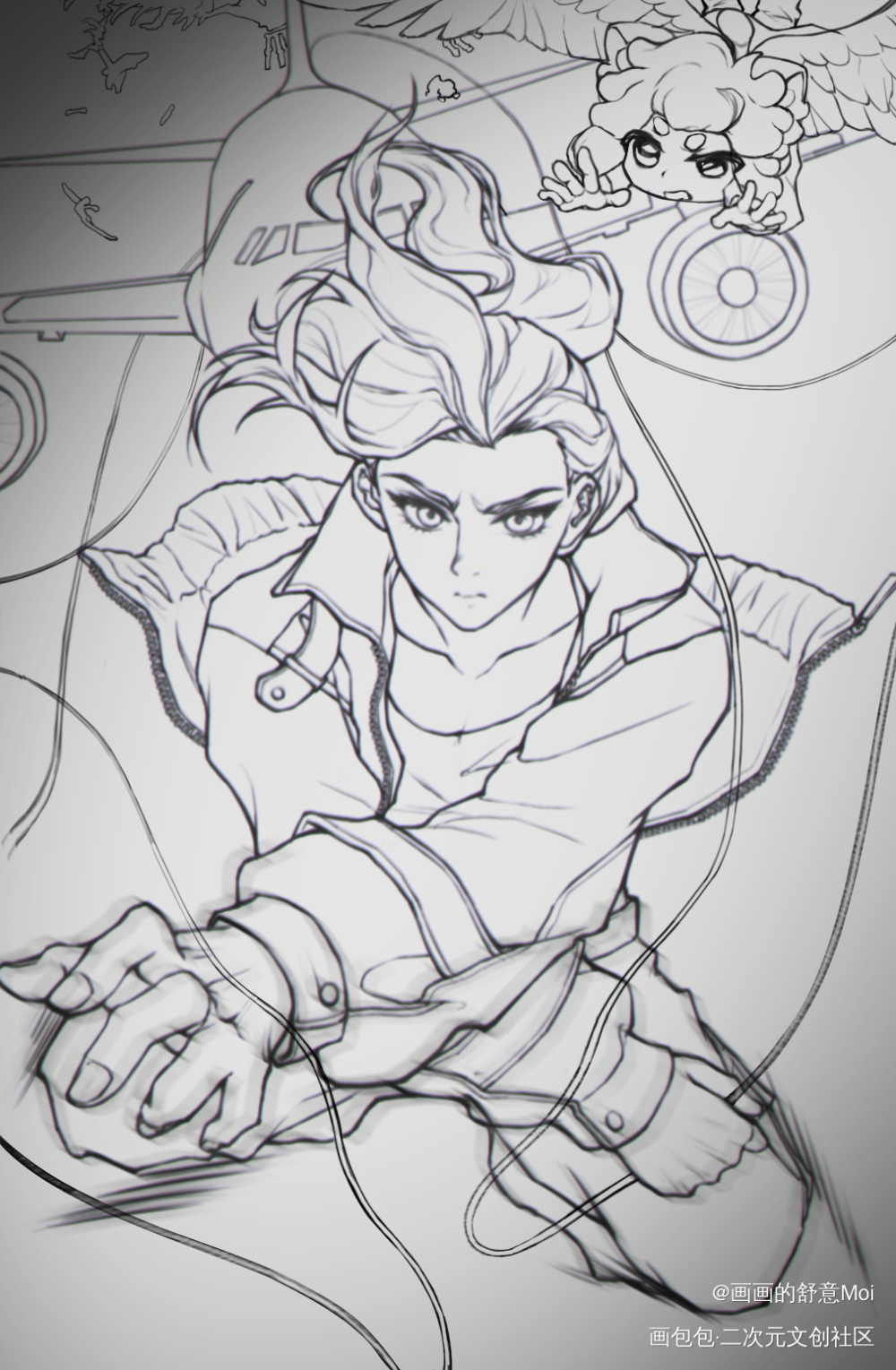 鹿野师姐(ฅ´ω`ฅ)  _罗小黑战记插画同人绘画作品