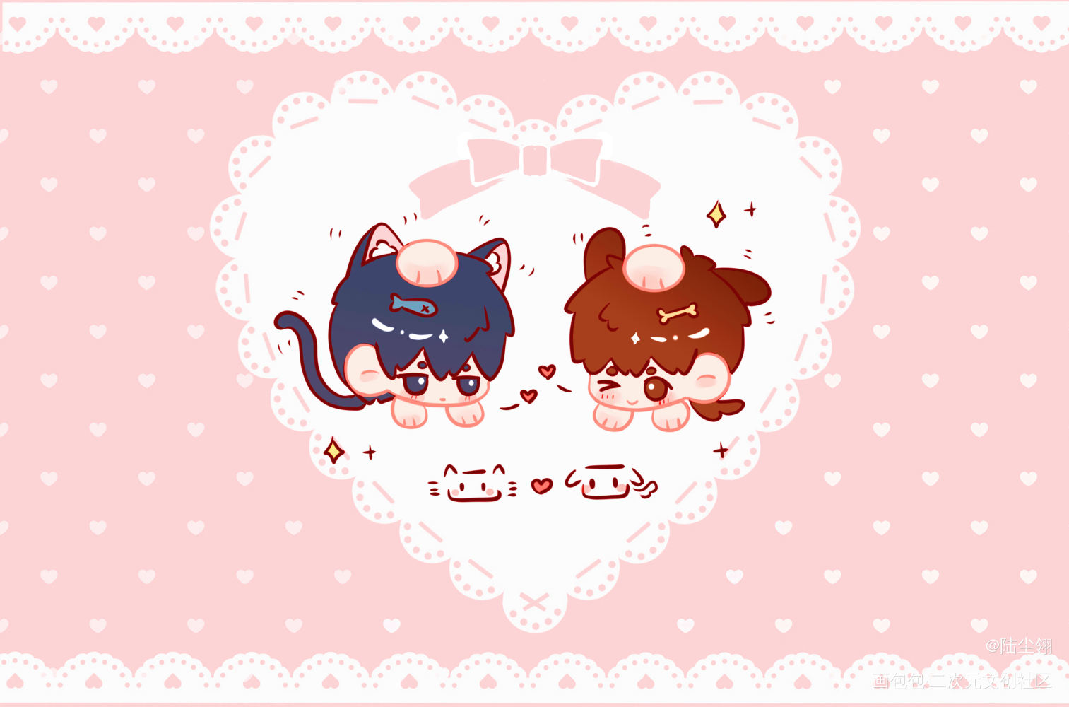 rua一下猫猫狗狗_瓶邪瓶邪金婚绘画作品