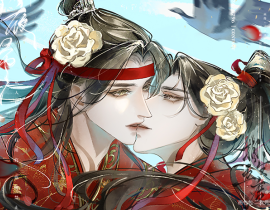 忘羡大婚亲亲哇_绘画作品