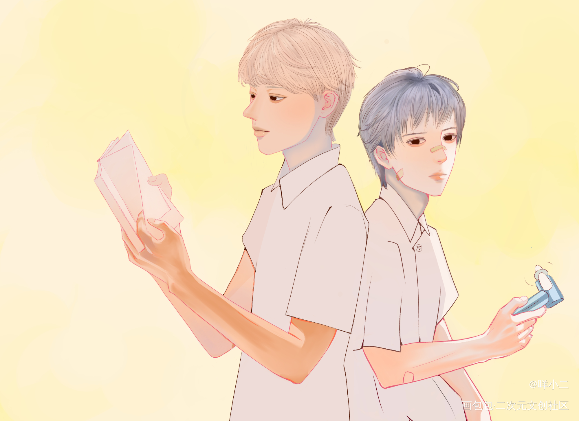_双男小说封面绘画作品