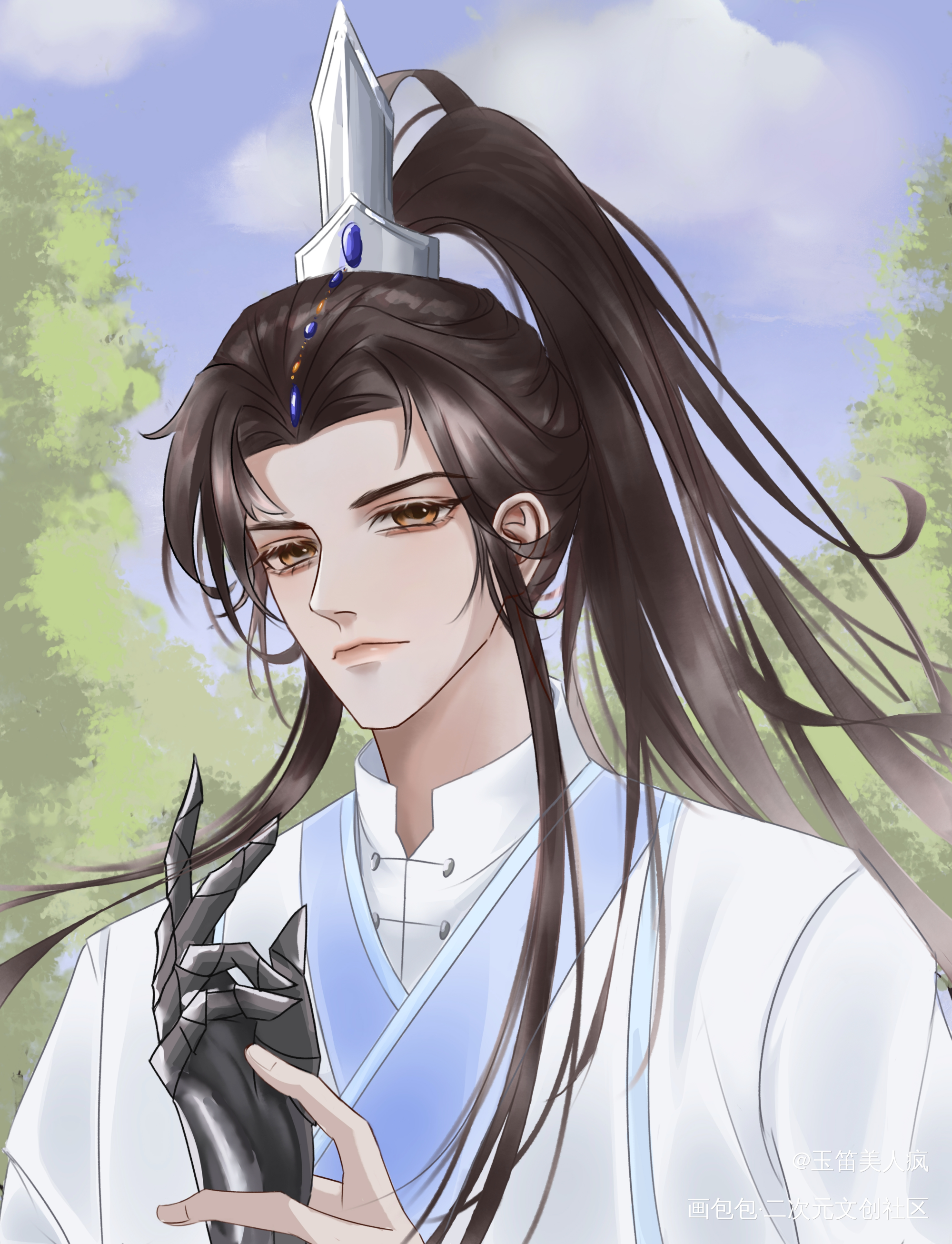 祝猫猫大王生辰喜乐！_二哈和他的白猫师尊楚晚宁绘画作品