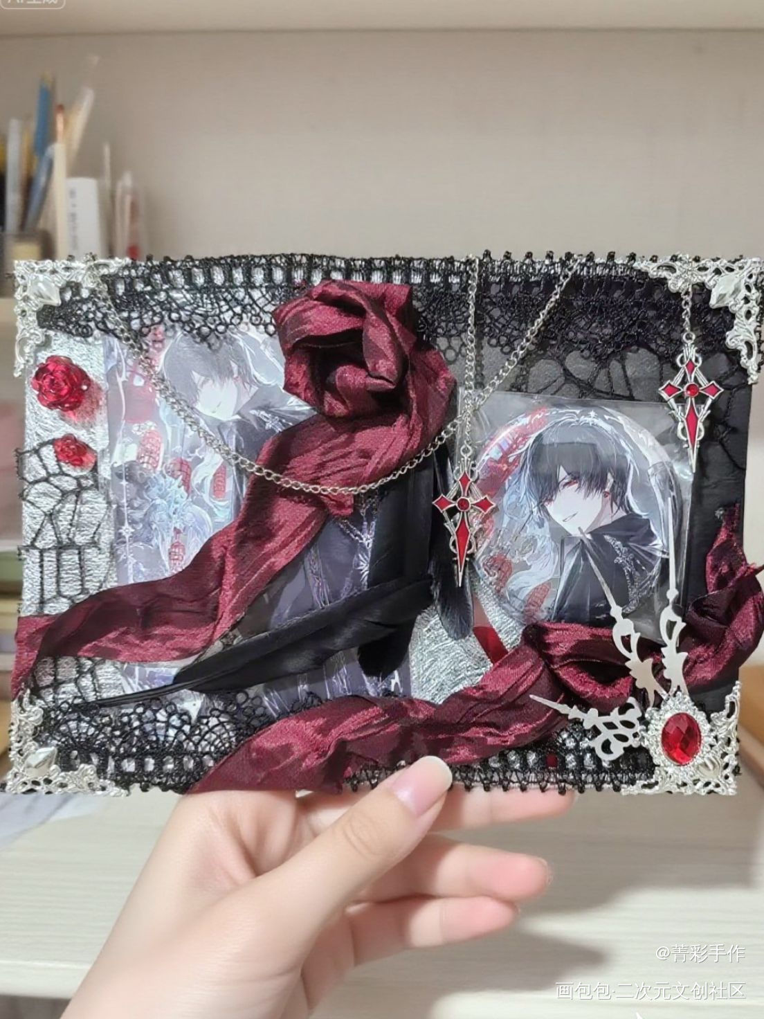 黑红色痛板_痛板痛包绘画作品
