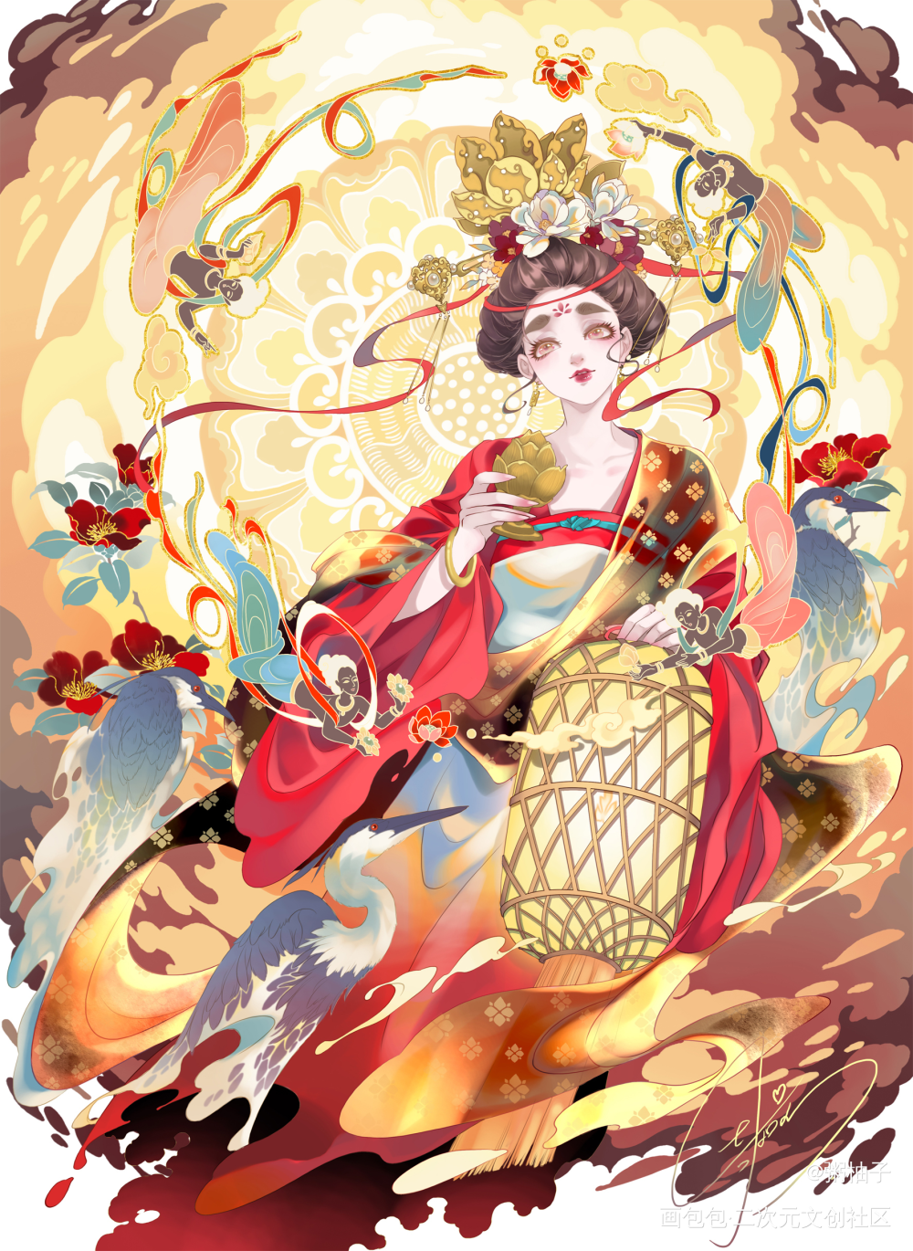夜鹭_绘画作品