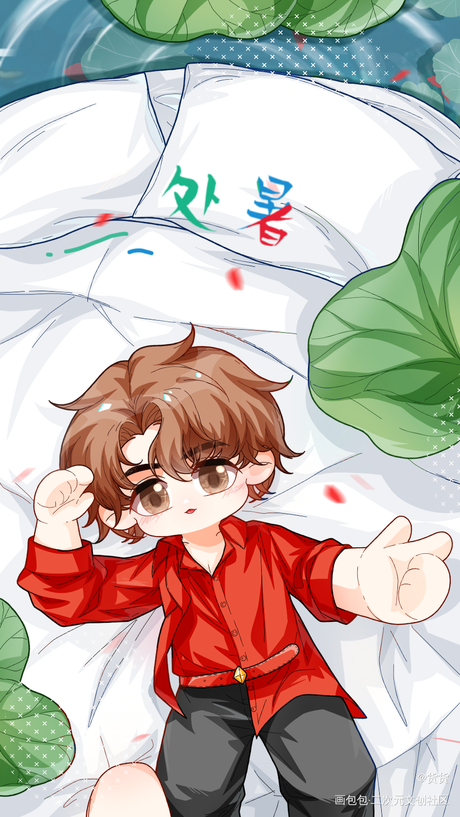 _残次品摸鱼页人物练习Q版绘画作品