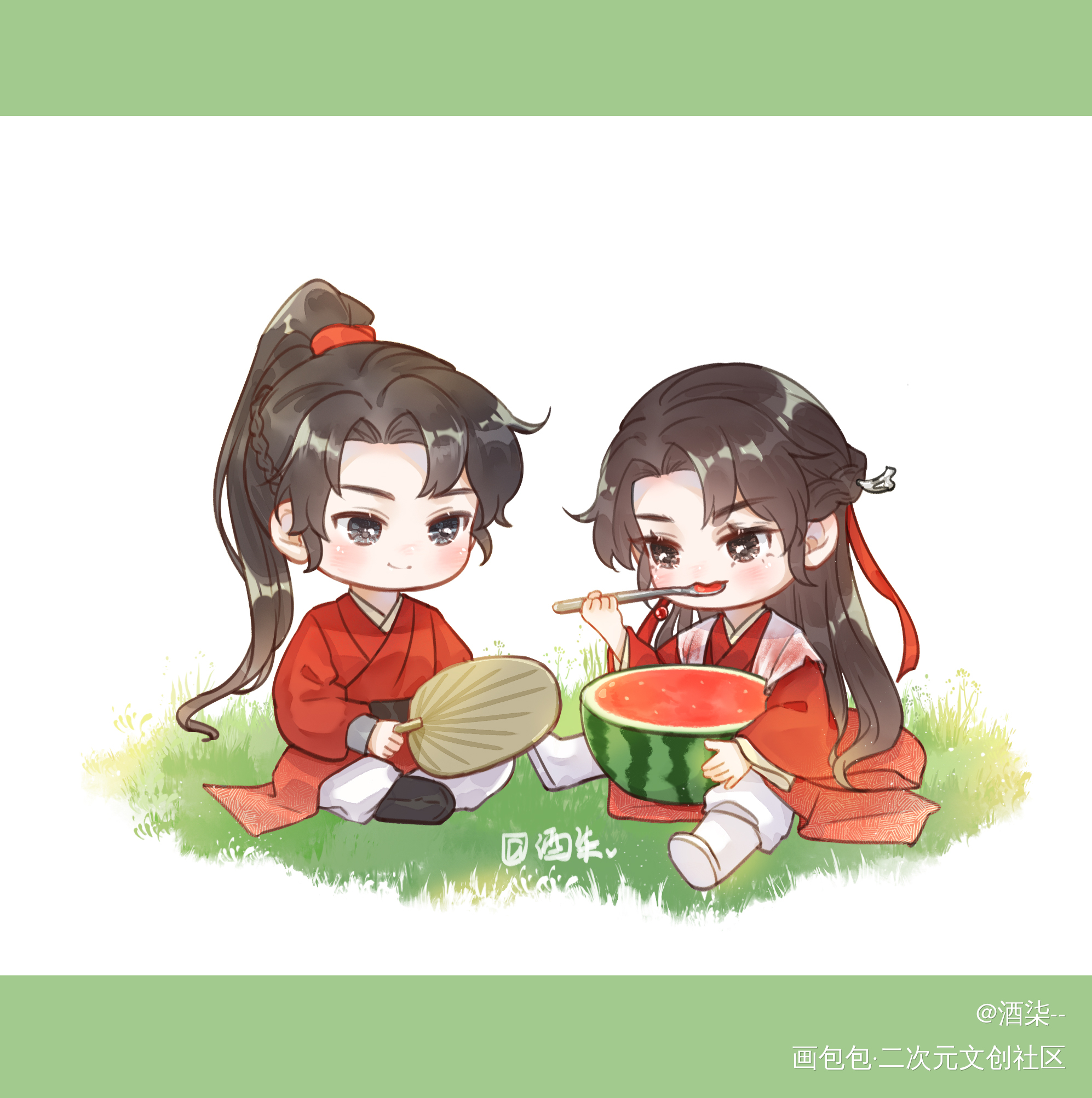 _将进酒Q版同人绘画作品