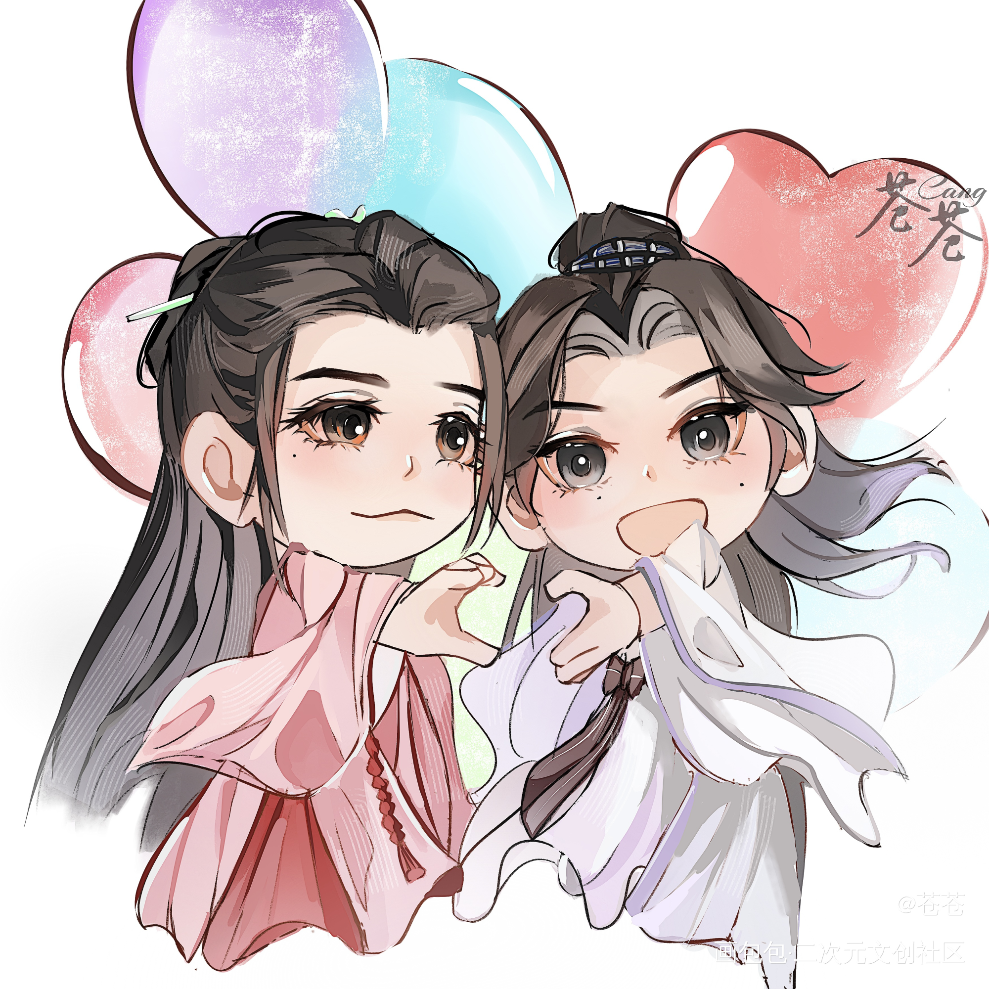 七夕快乐！_山河令绘画作品