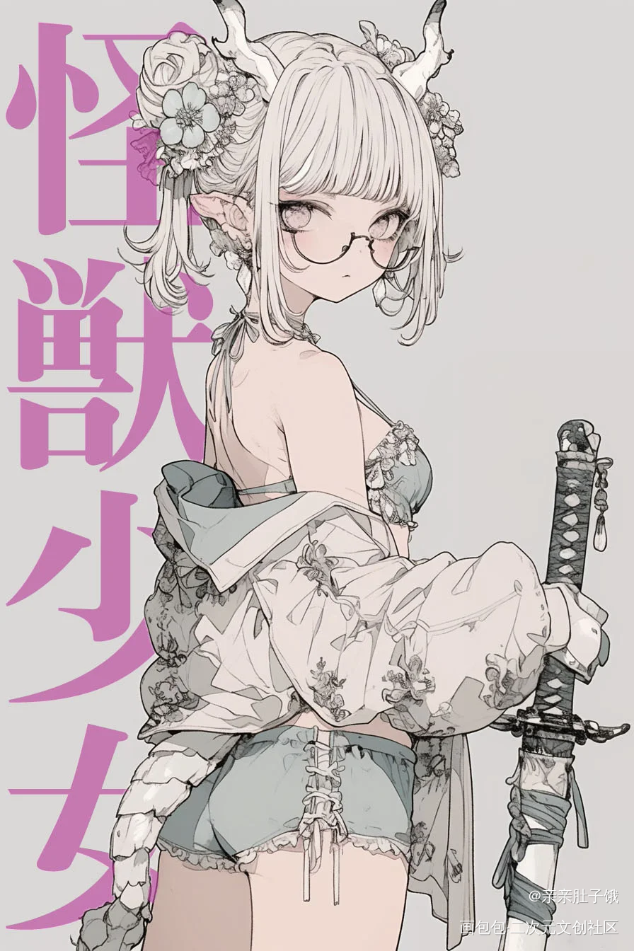 怪兽少女_可爱绘画作品