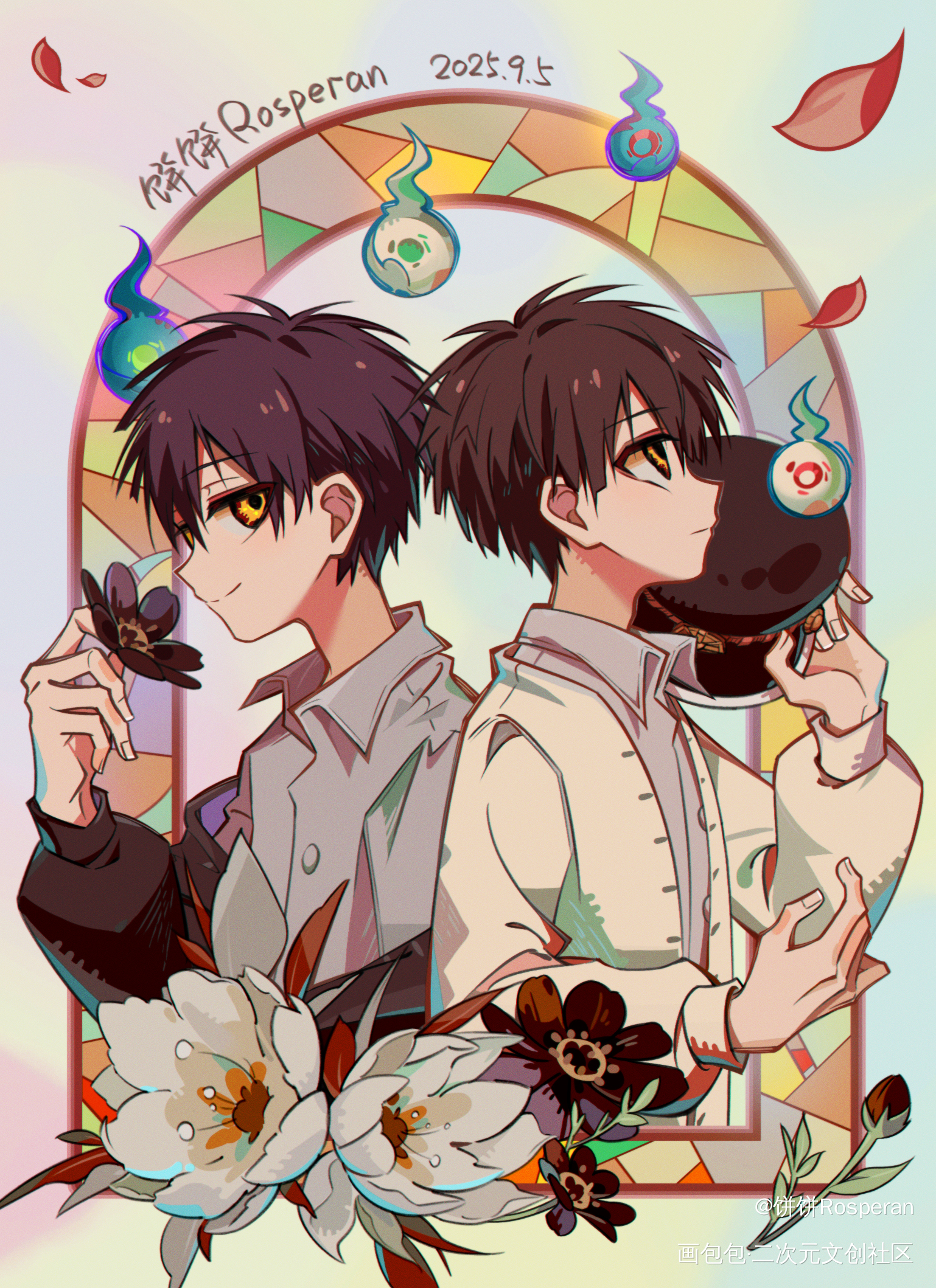 🌈🪟🌸_司普地缚少年花子君绘画作品