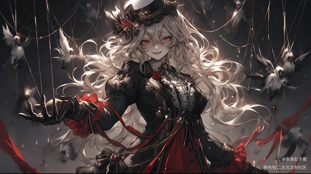哥特风女孩_绘画作品