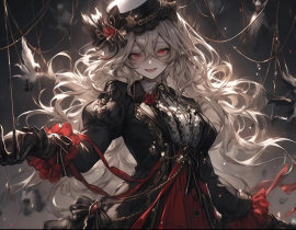 哥特风女孩_绘画作品