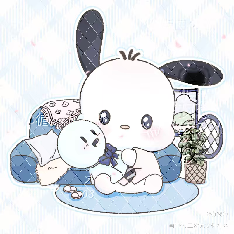 快吃一口小动物/动物塑_绘画作品