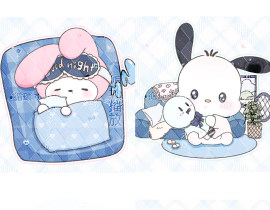 快吃一口小动物/动物塑_绘画作品