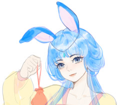 蓝兔兔_绘画作品