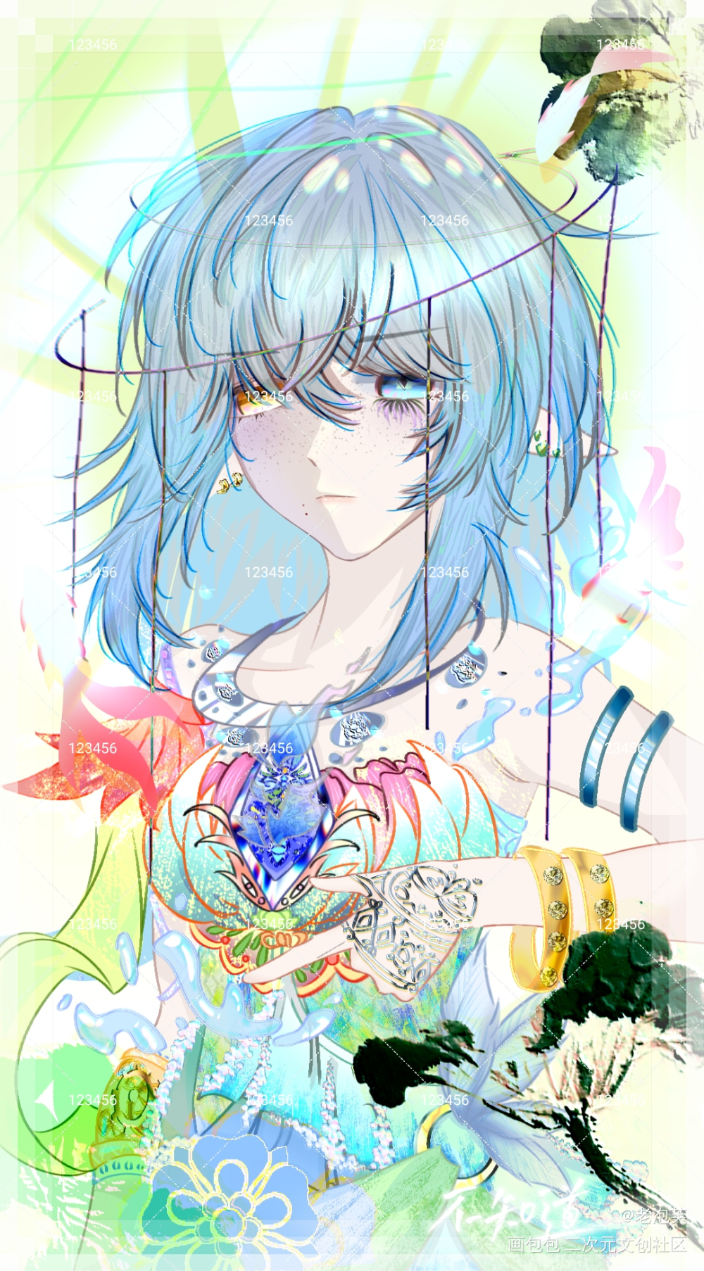 丑丑的很安心_摸鱼页手绘自设原创绘画作品