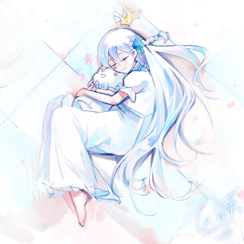 紧急给亲友产了一张生贺（）_原创插画oc绘画作品