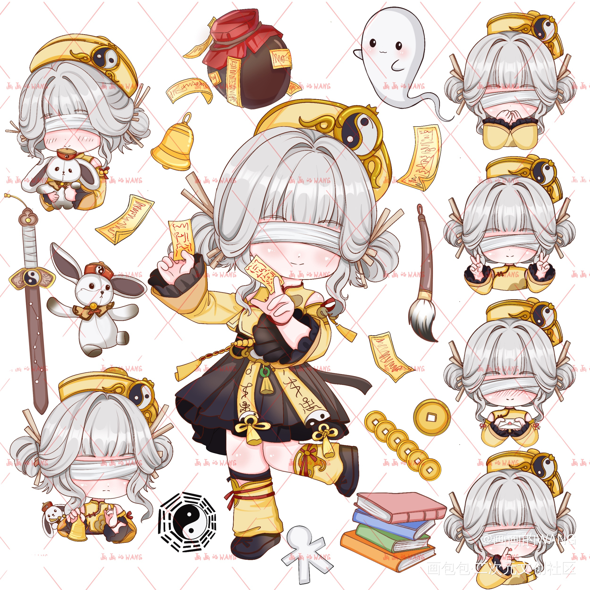 除妖小师妹新皮肤来喽～_立绘可爱Q版绘画作品