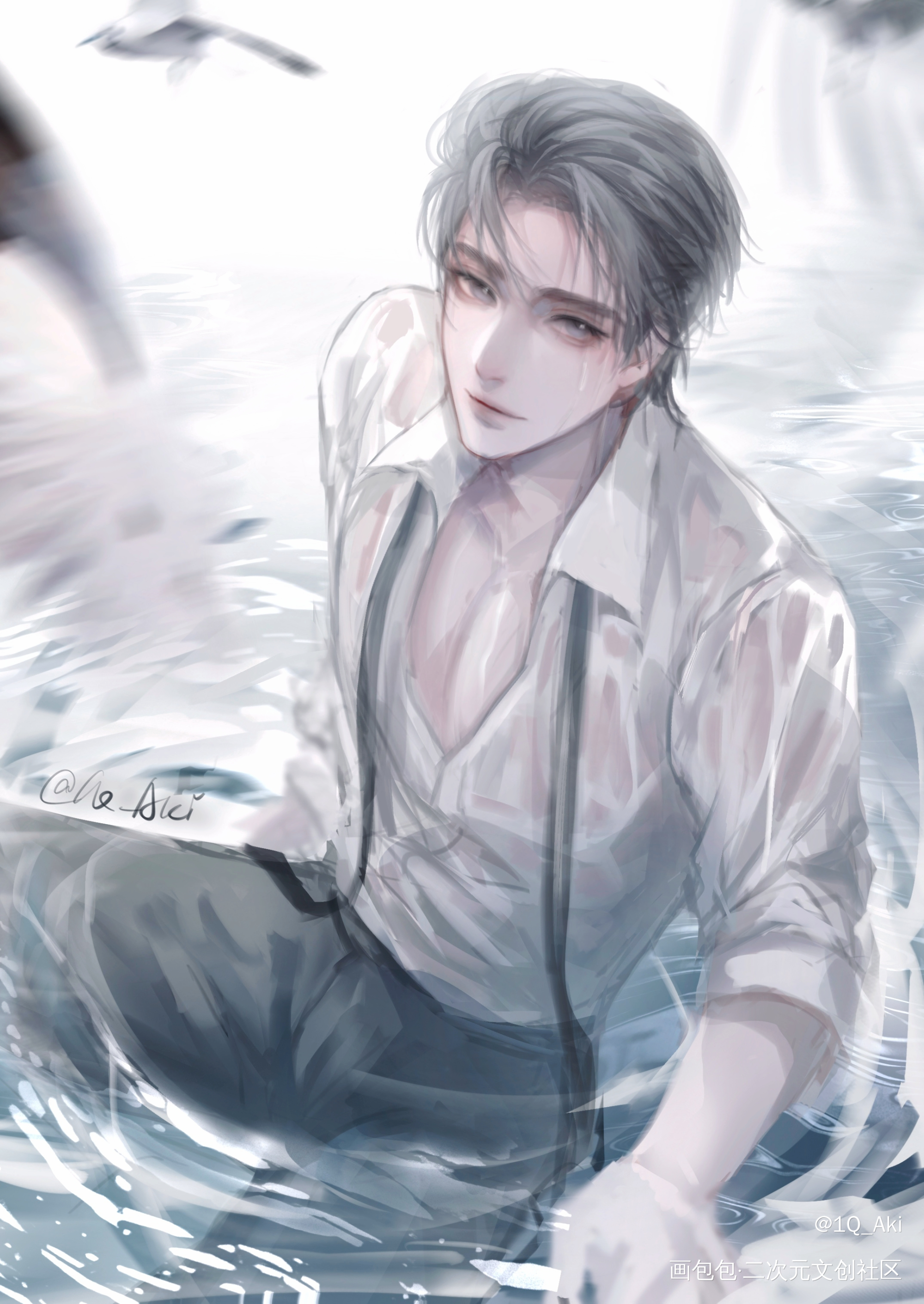 为爱搁浅_谁把谁当真188男团妹叔黎朔绘画作品
