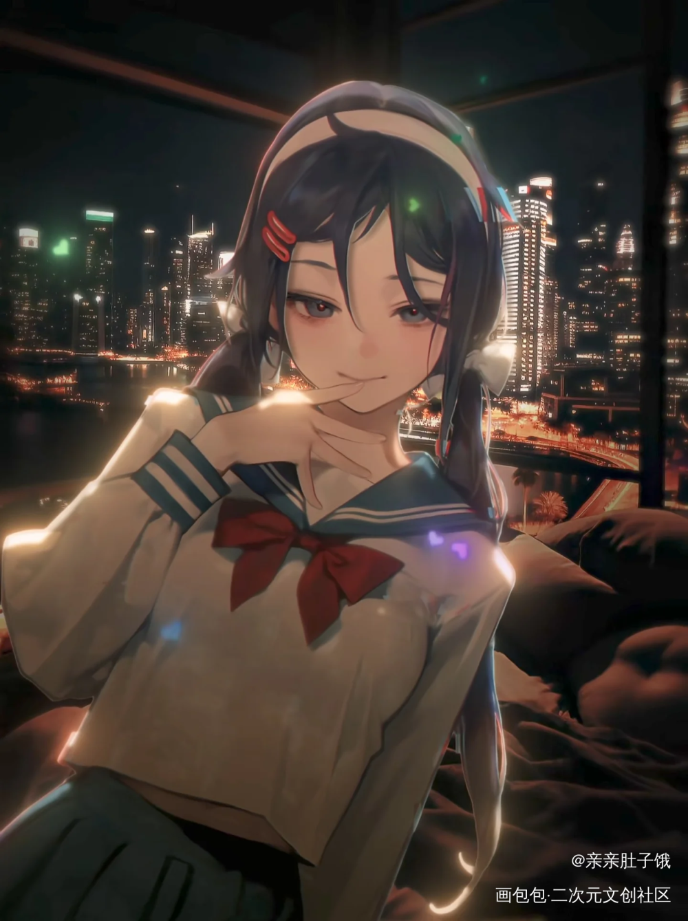 米塔~_背景可爱绘画作品