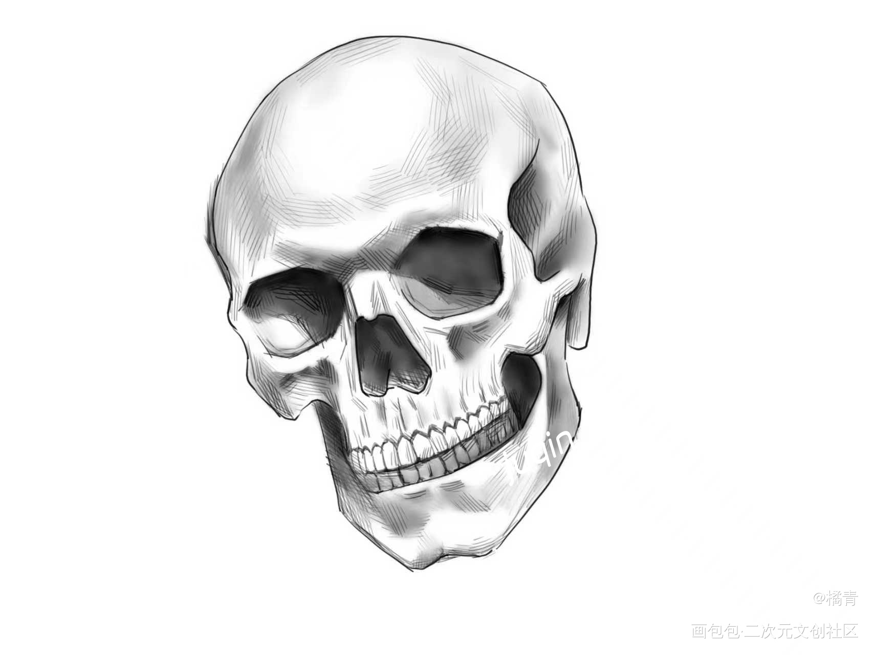 赶作业𝙞𝙣𝙜_摸鱼页手绘黑白绘画作品