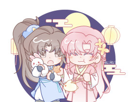 洛温中秋快乐！_绘画作品
