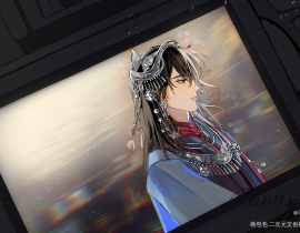 镜头前的少年。_绘画作品