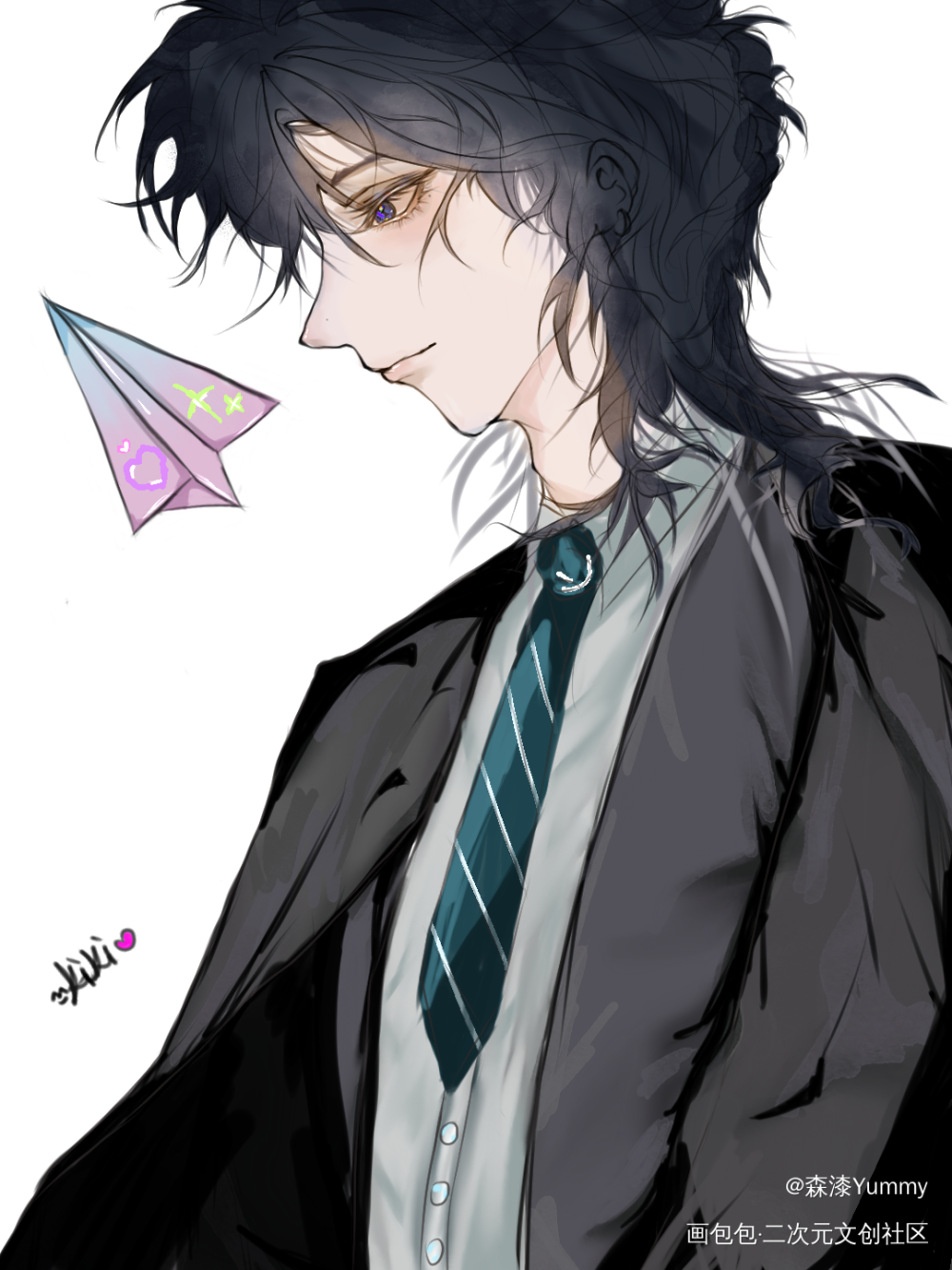 不会画画也要摸鱼_头像指绘原创oc绘画作品